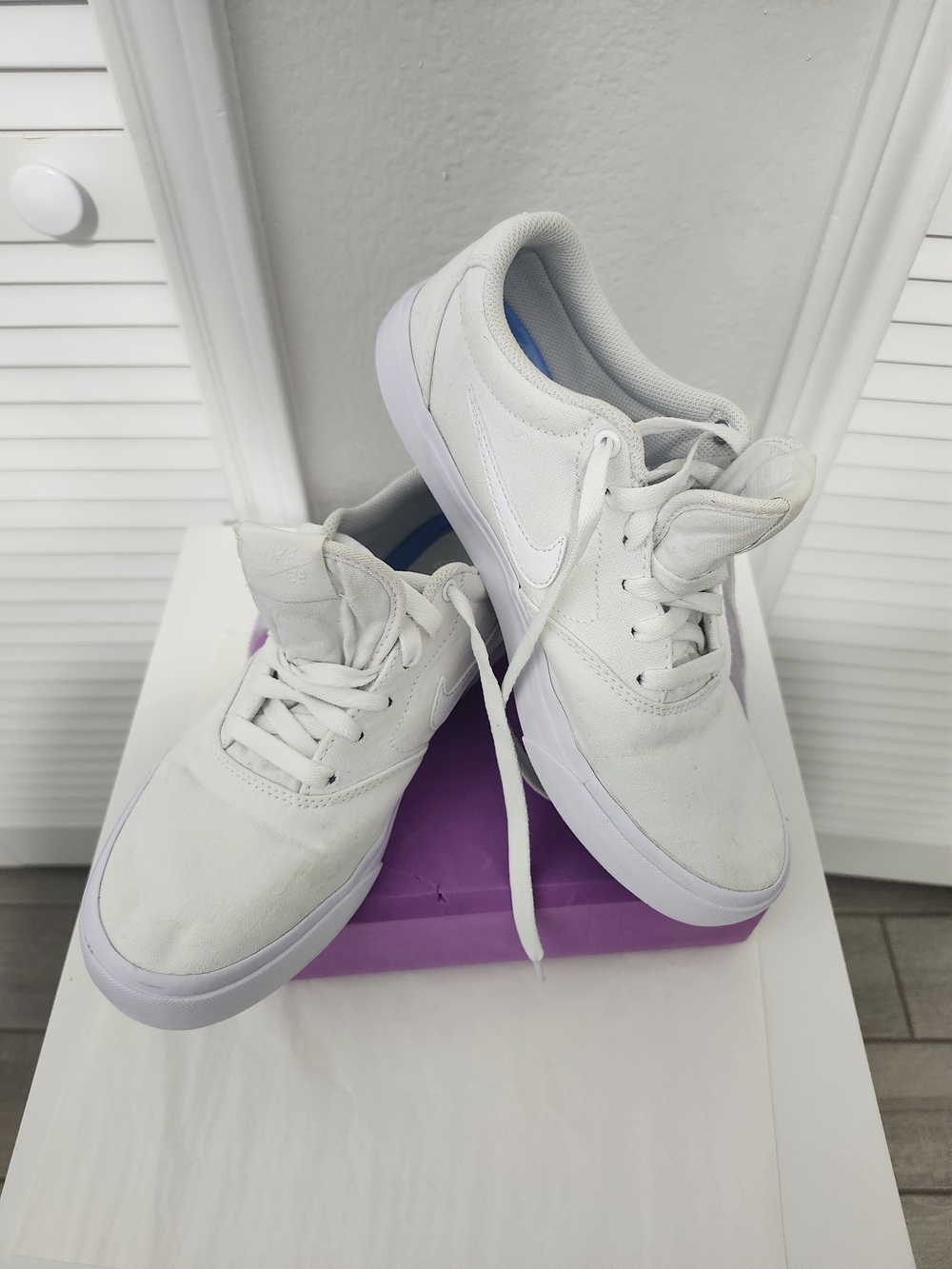 Nike Men’s White Canvas Skate Shoes